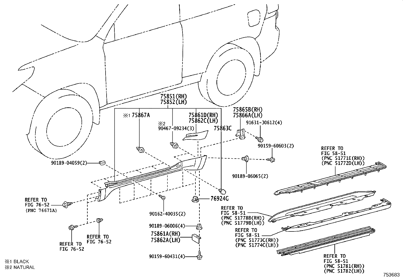 75805-60060 MOULDING, ROCKER PANEL, RH product image