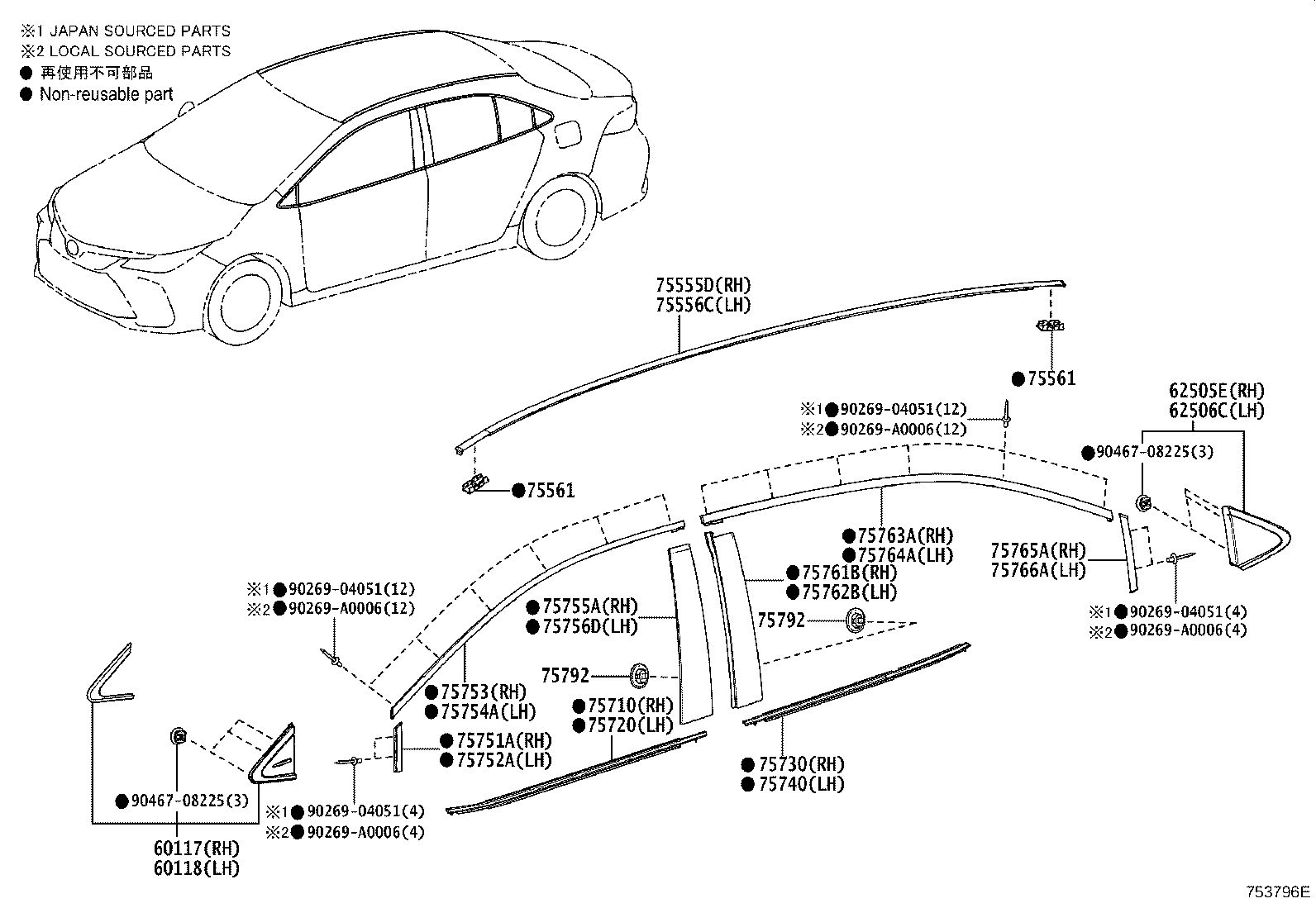 Toyota 62506-02020 COVER SUB-ASSY, QUARTER PILLAR, LH