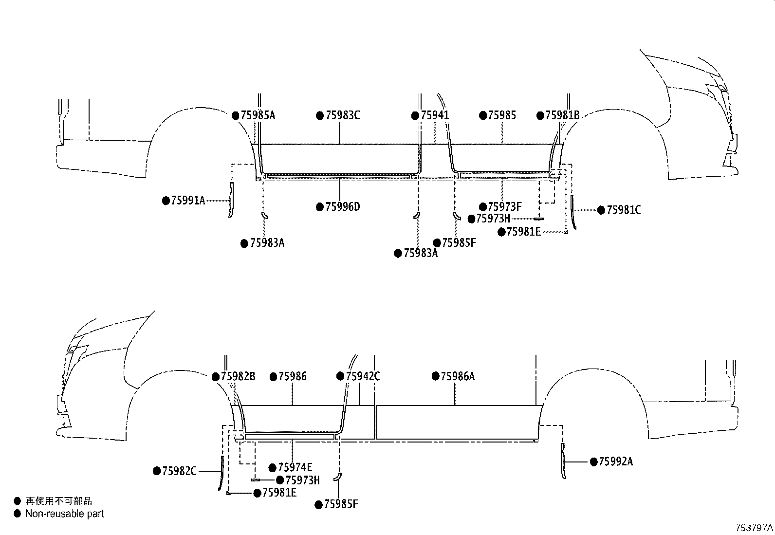75985-26530 STRIPE, SIDE PANEL, RH product image