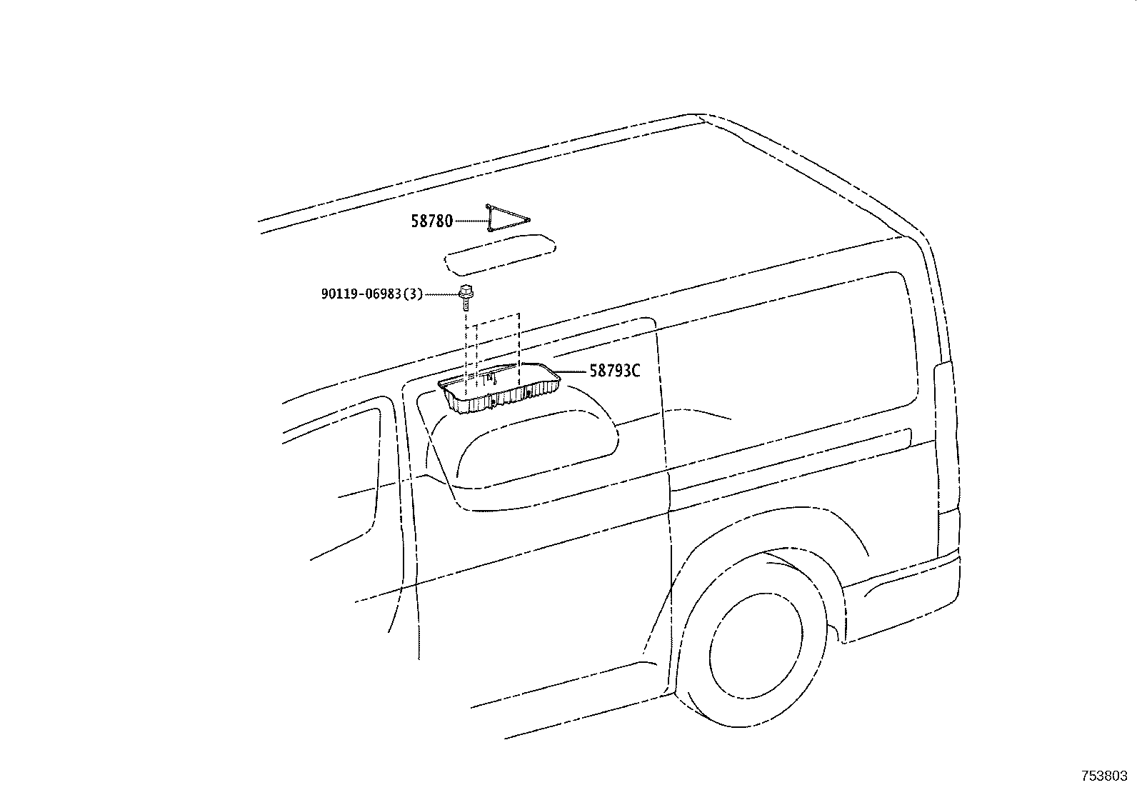 58780-58040 BAND ASSY, TOOL BOX product image