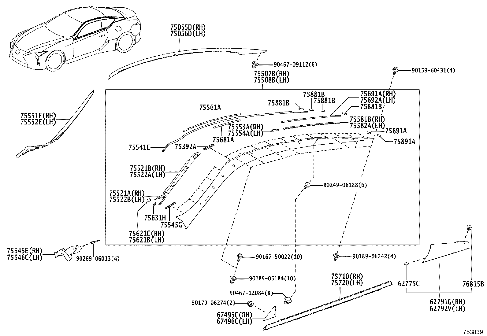 75861-11020 PROTECTOR, ROCKER PANEL MOULDING, NO.2 product image
