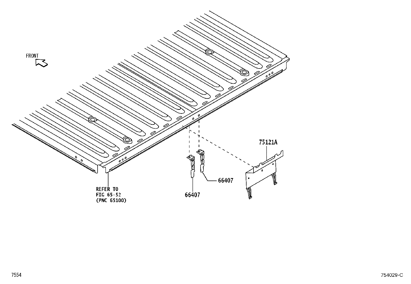 66493-BZ010 STAY SUB-ASSY, LICENSE PLATE BRACKET product image