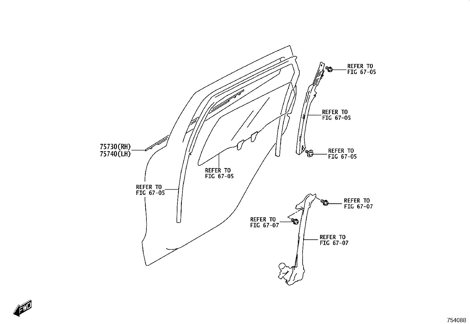 68230-WC003 MOULDING ASSY, REAR DOOR BELT, LH product image