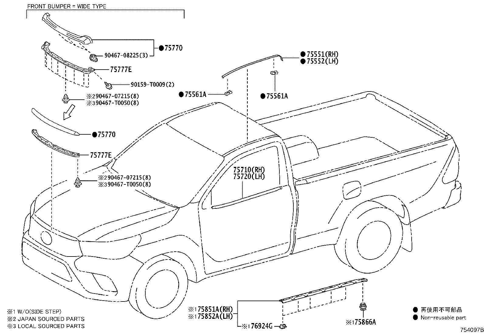 61062-YP010 EXTENSION SUB-ASSY, REAR WHEEL OPENING, NO.1 LH product image
