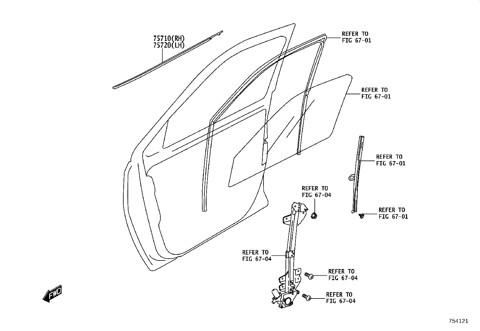 68230-WC004 MOULDING ASSY, REAR DOOR BELT, LH product image