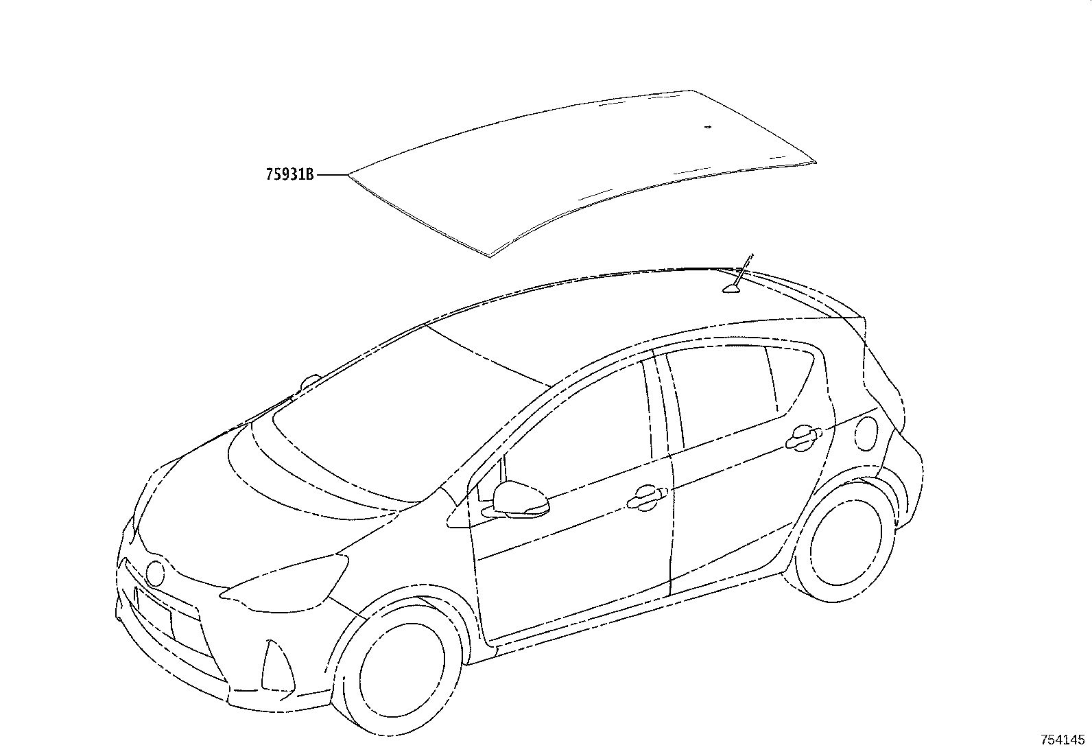 75973-52020 STRIPE, FRONT BUMPER SIDE, RH product image