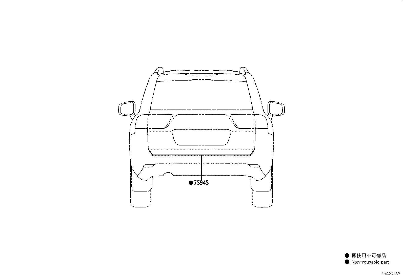75945-60030 STRIPE, BACK DOOR product image