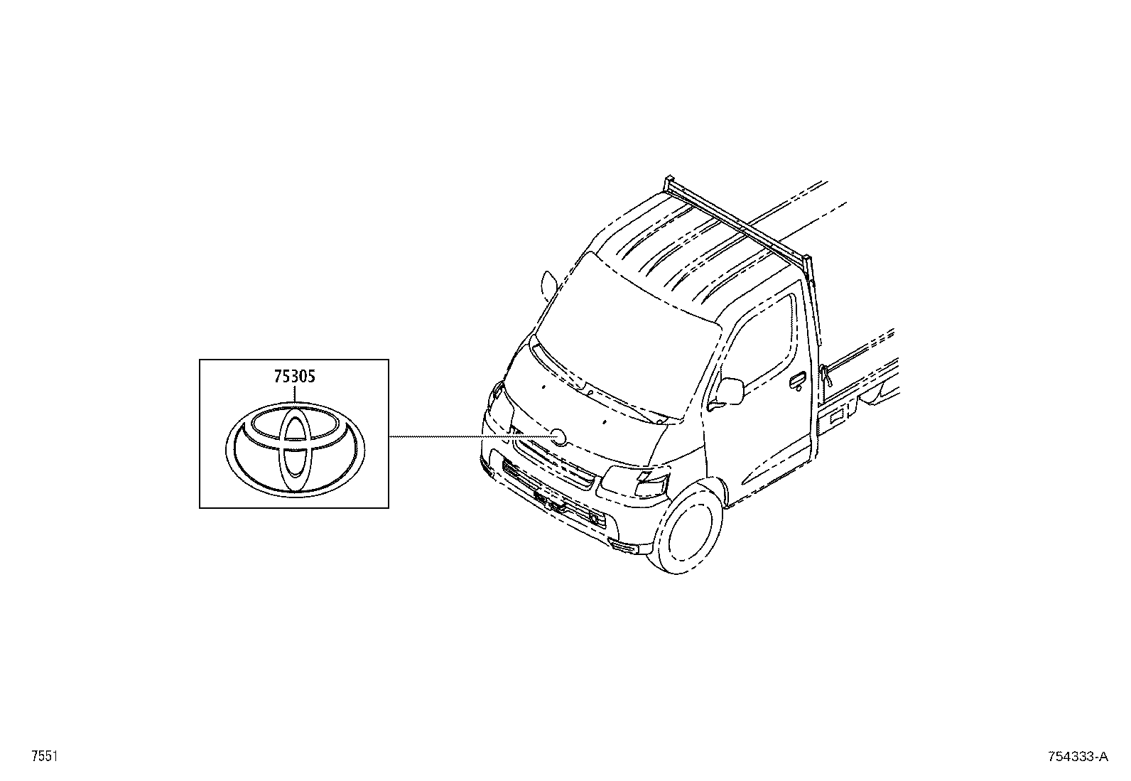 75442-BZ360 PLATE, BACK DOOR NAME, NO.2 product image