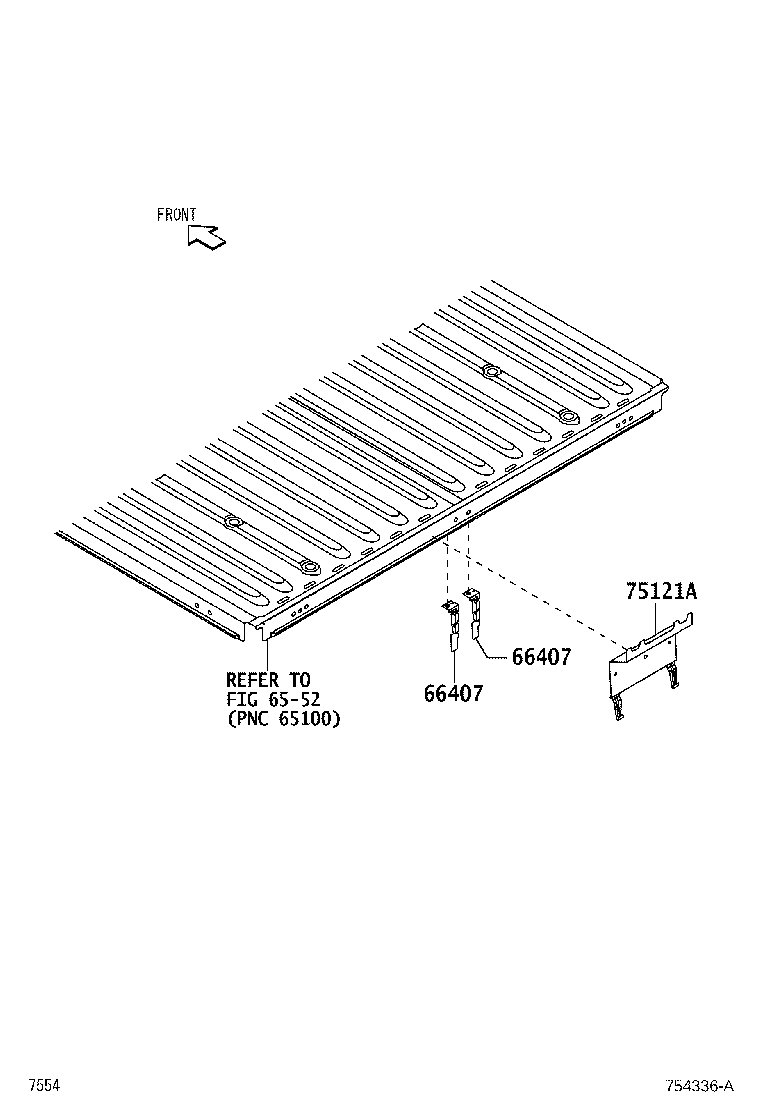 75102-BZ020 BRACKET, REAR LICENSE PLATE product image