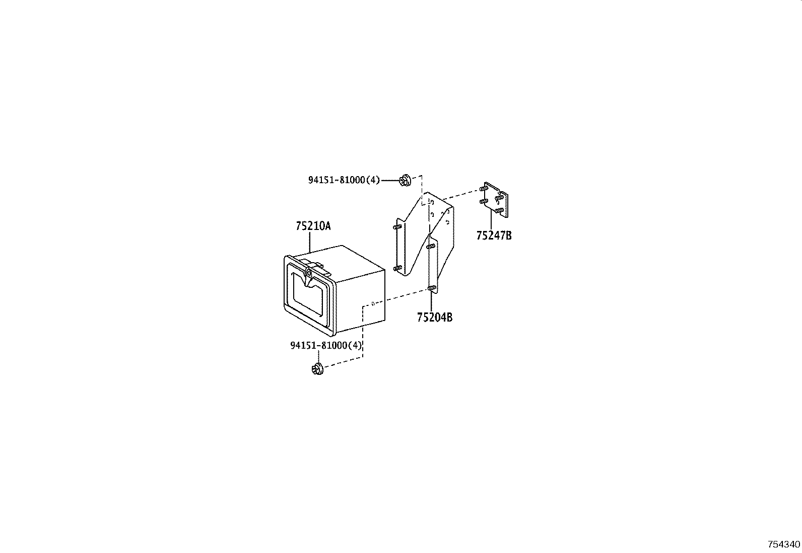 66494-25030 STAY SUB-ASSY, LICENSE PLATE BRACKET product image