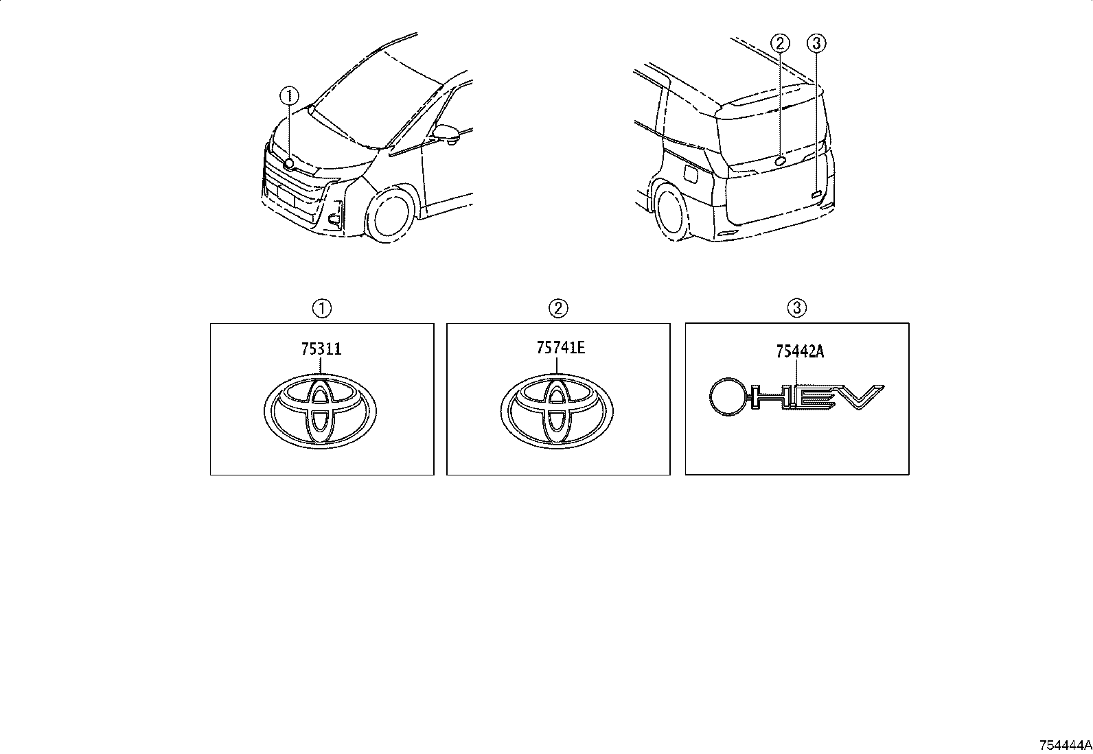75403-28030 EMBLEM, SYMBOL product image