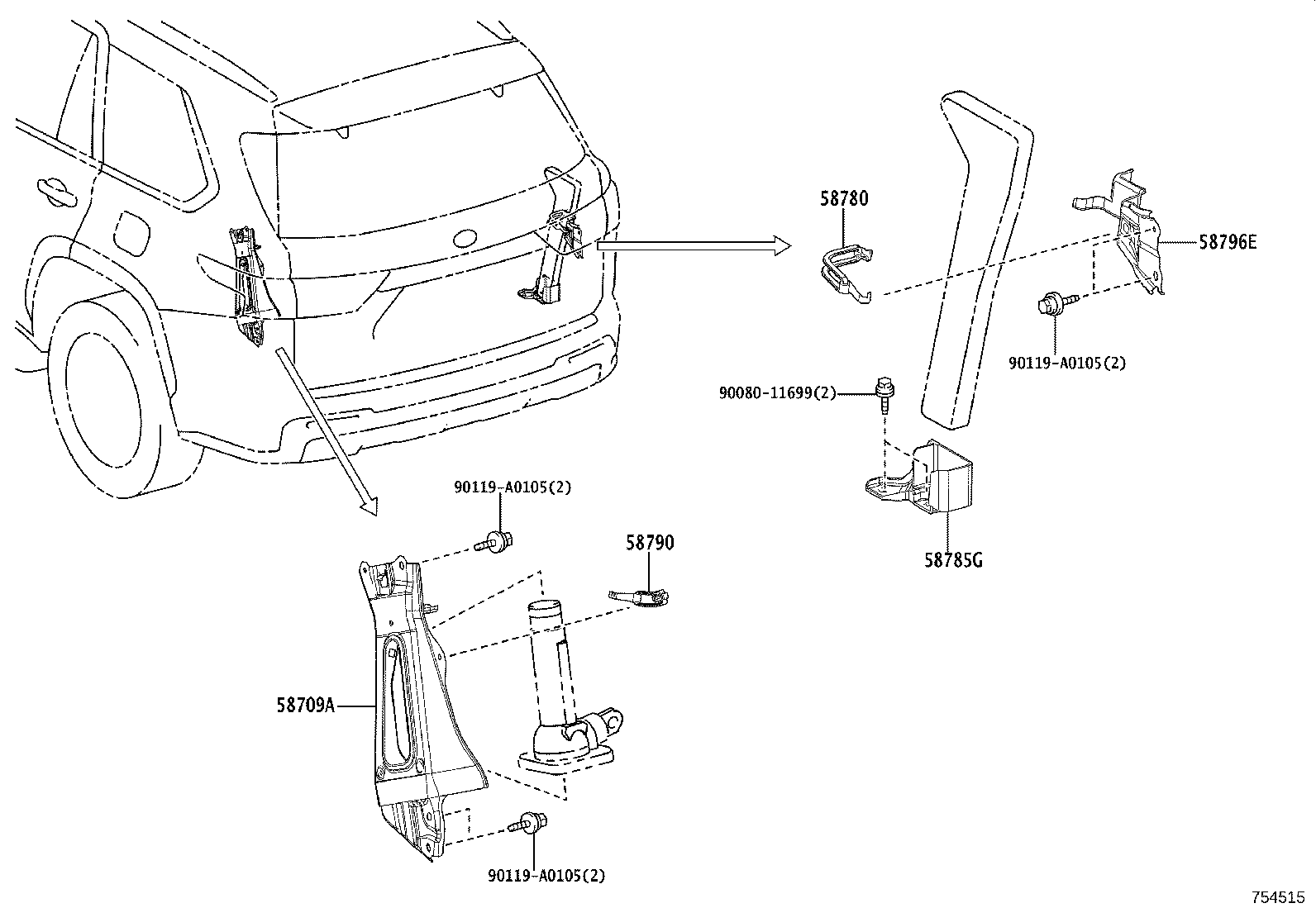 58709-0C010 CARRIER SUB-ASSY, JACK product image