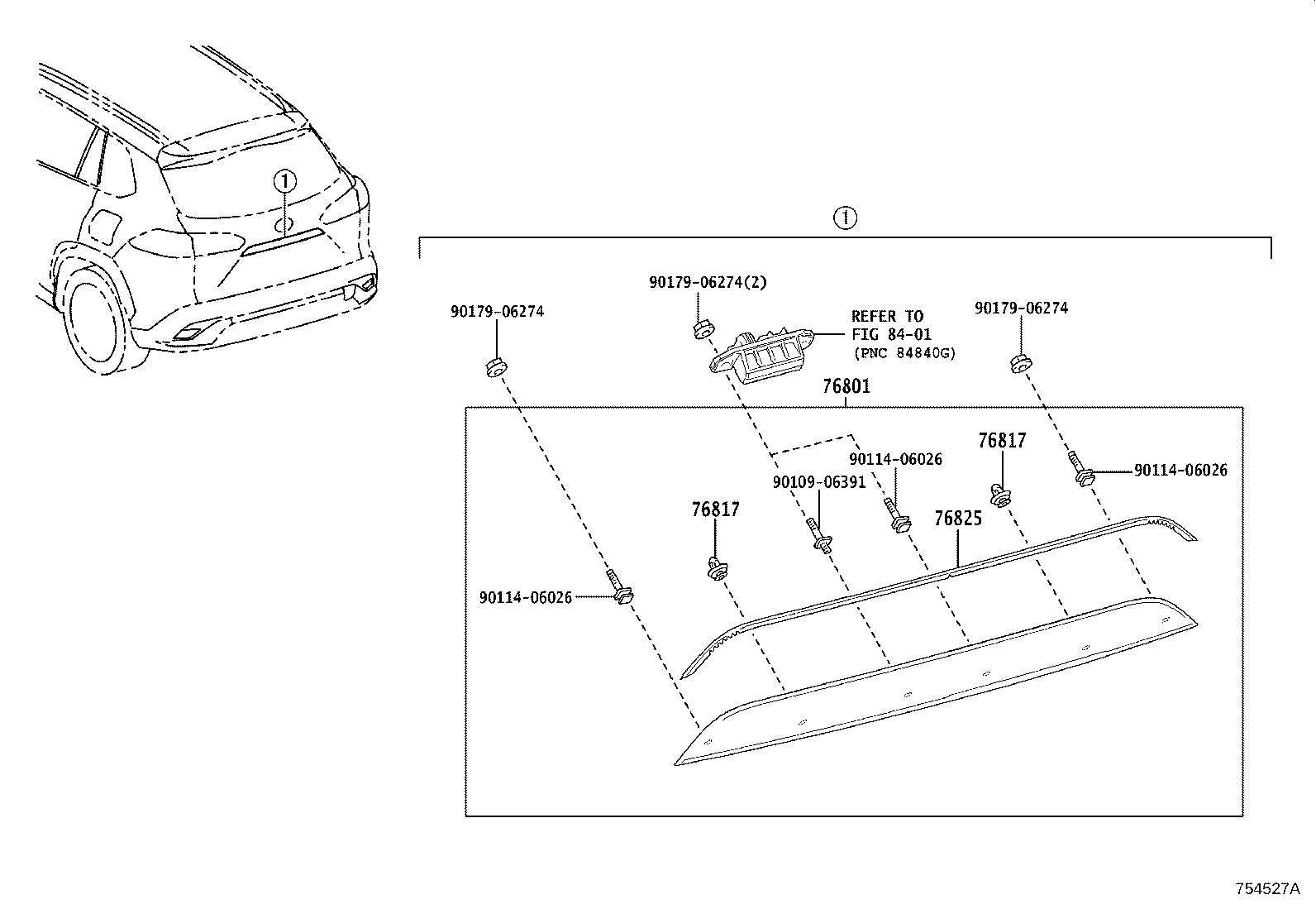 76825-16010 PROTECTOR, BACK DOOR OUTSIDE GARNISH product image