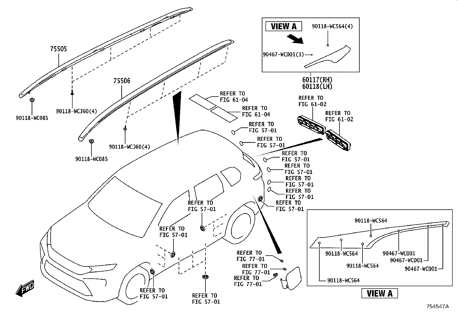 60118-WC004 COVER SUB-ASSY, FRONT PILLAR, UPR LH product image