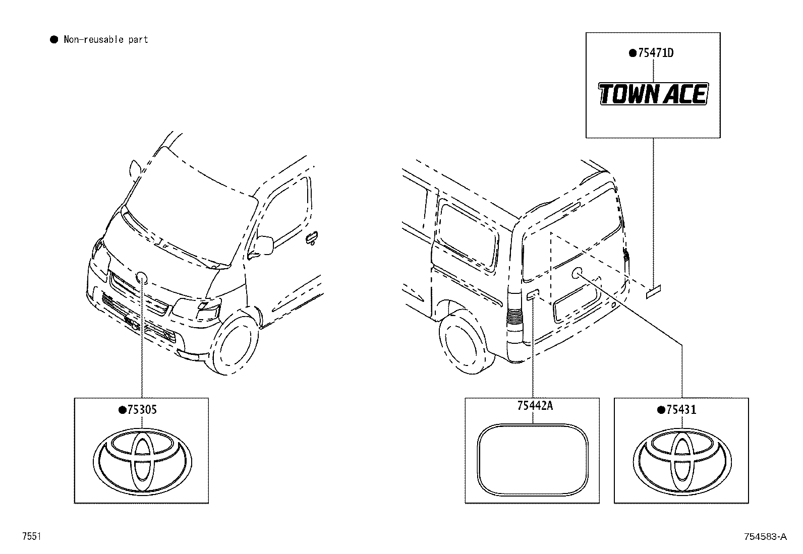 75442-BZ360 PLATE, BACK DOOR NAME, NO.2 product image