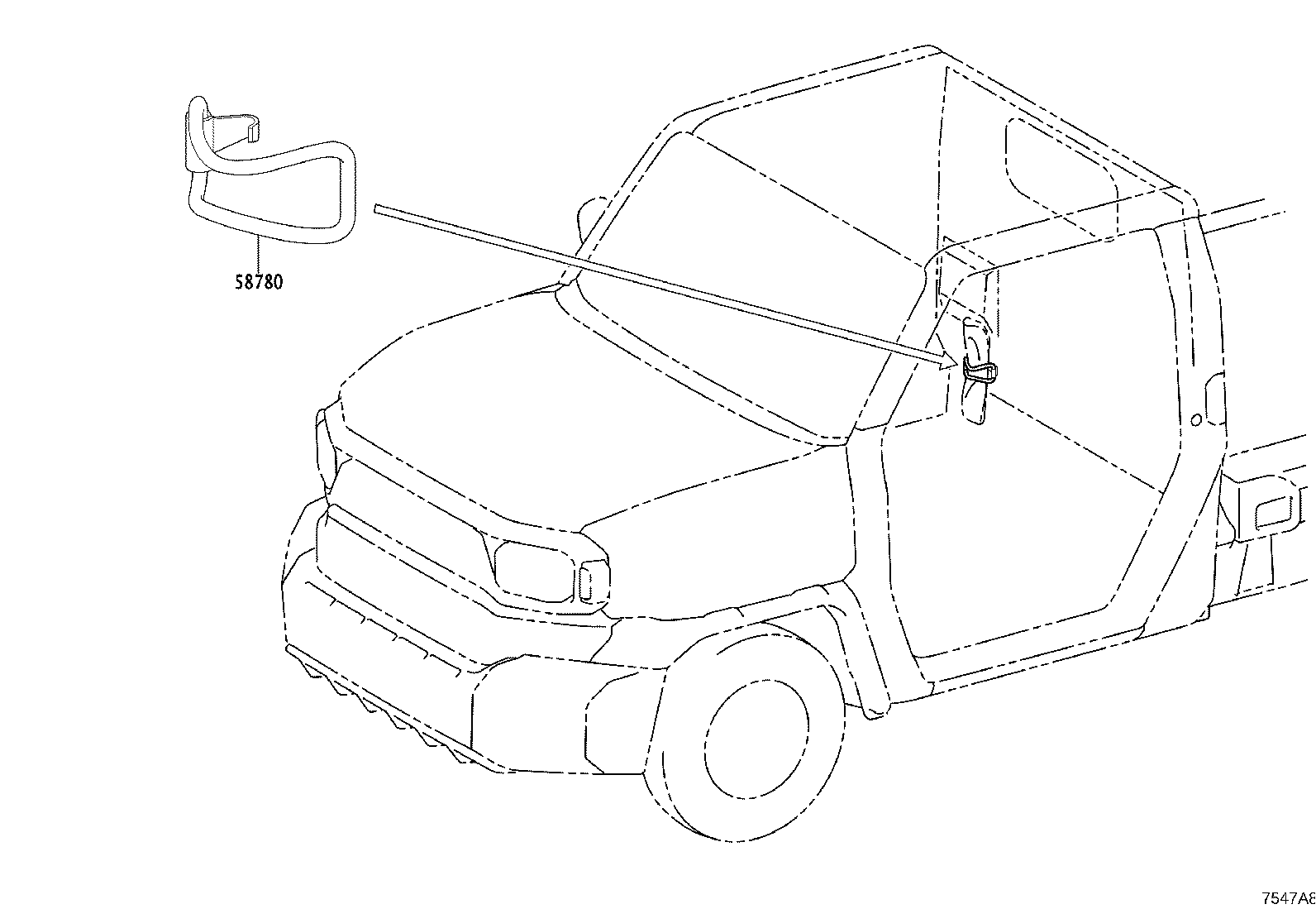 75102-0K030 BRACKET SUB-ASSY, REAR LICENSE PLATE product image