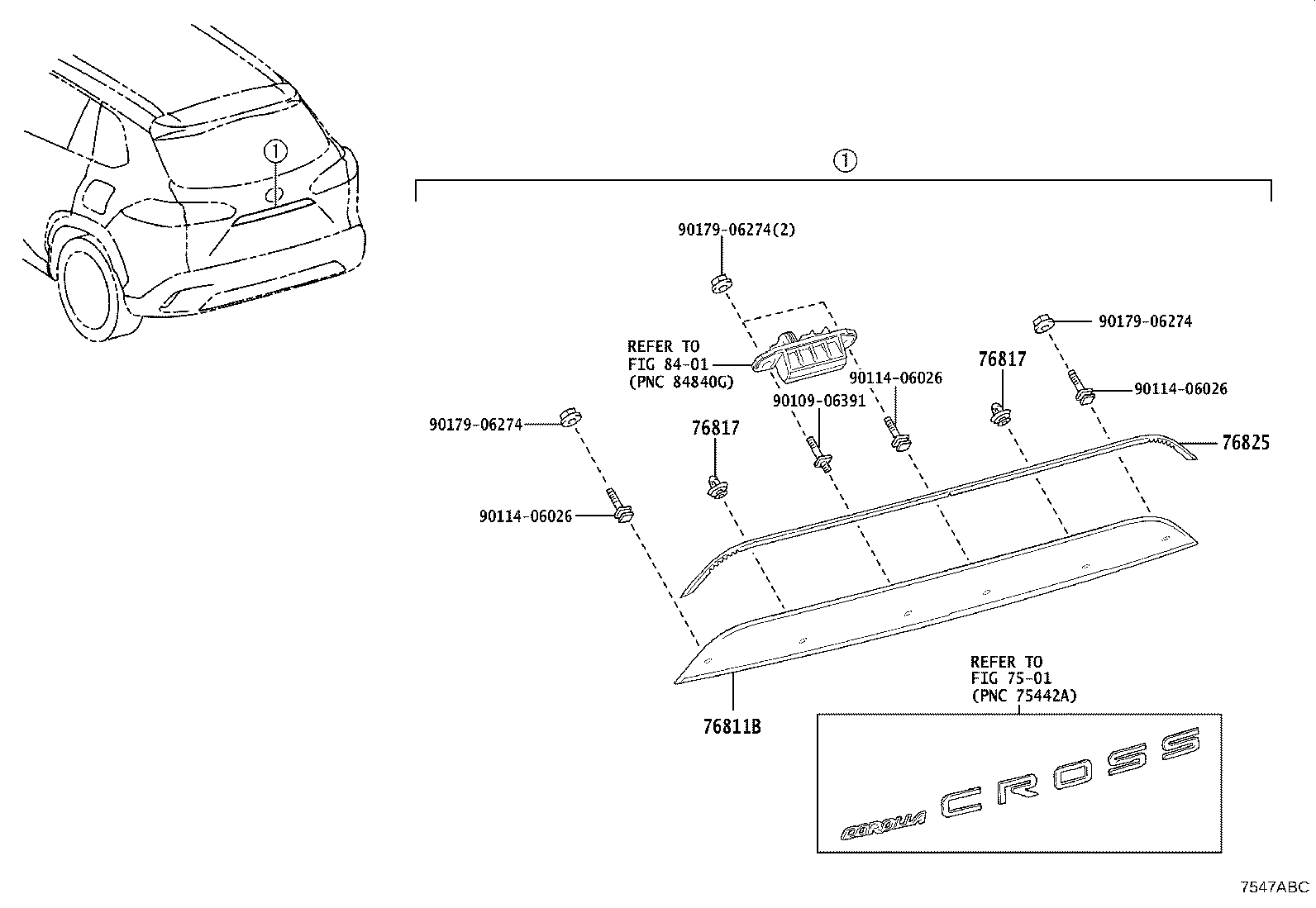 76825-0A010 PROTECTOR, BACK DOOR OUTSIDE GARNISH product image