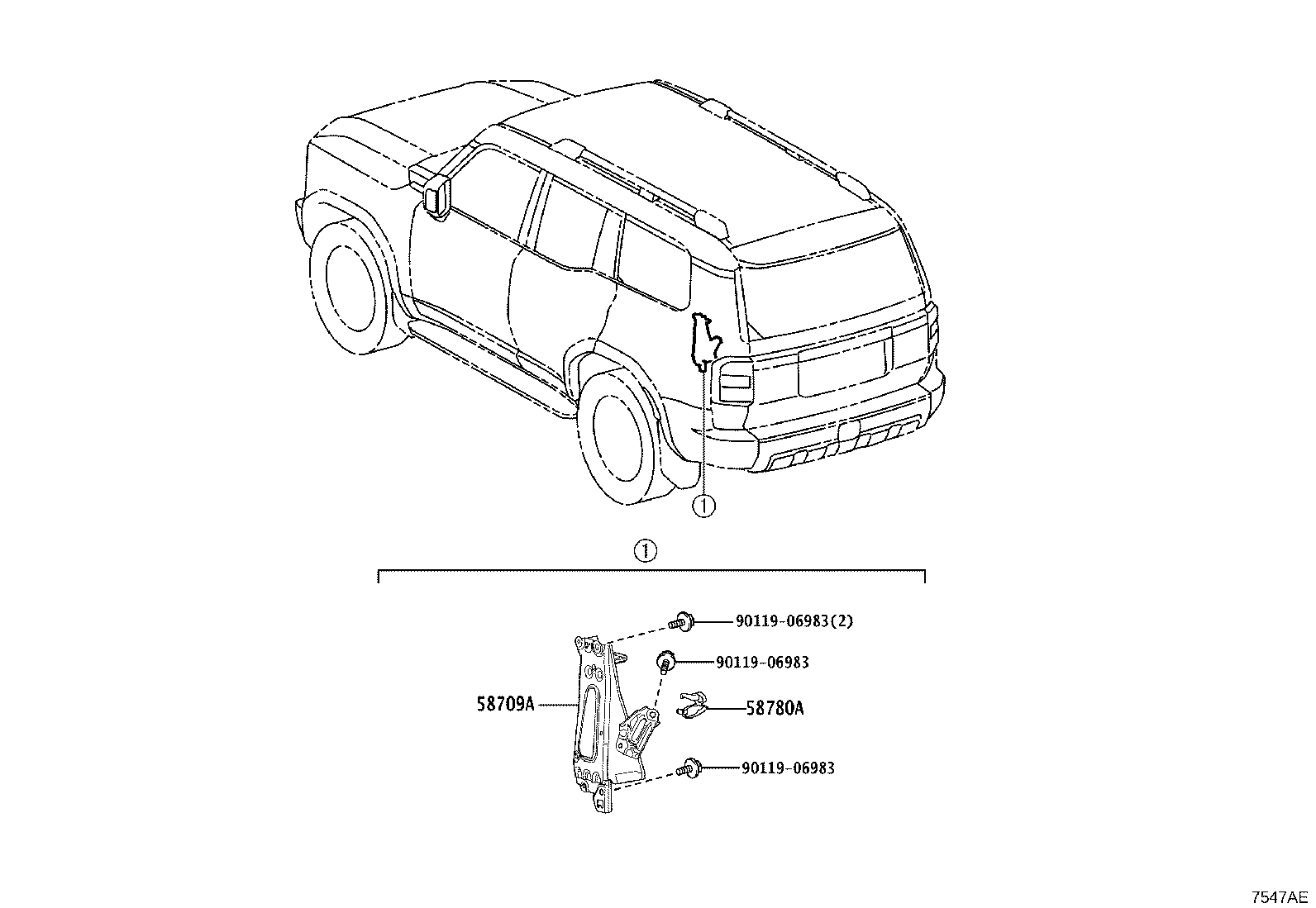 58709-60140 CARRIER SUB-ASSY, JACK product image