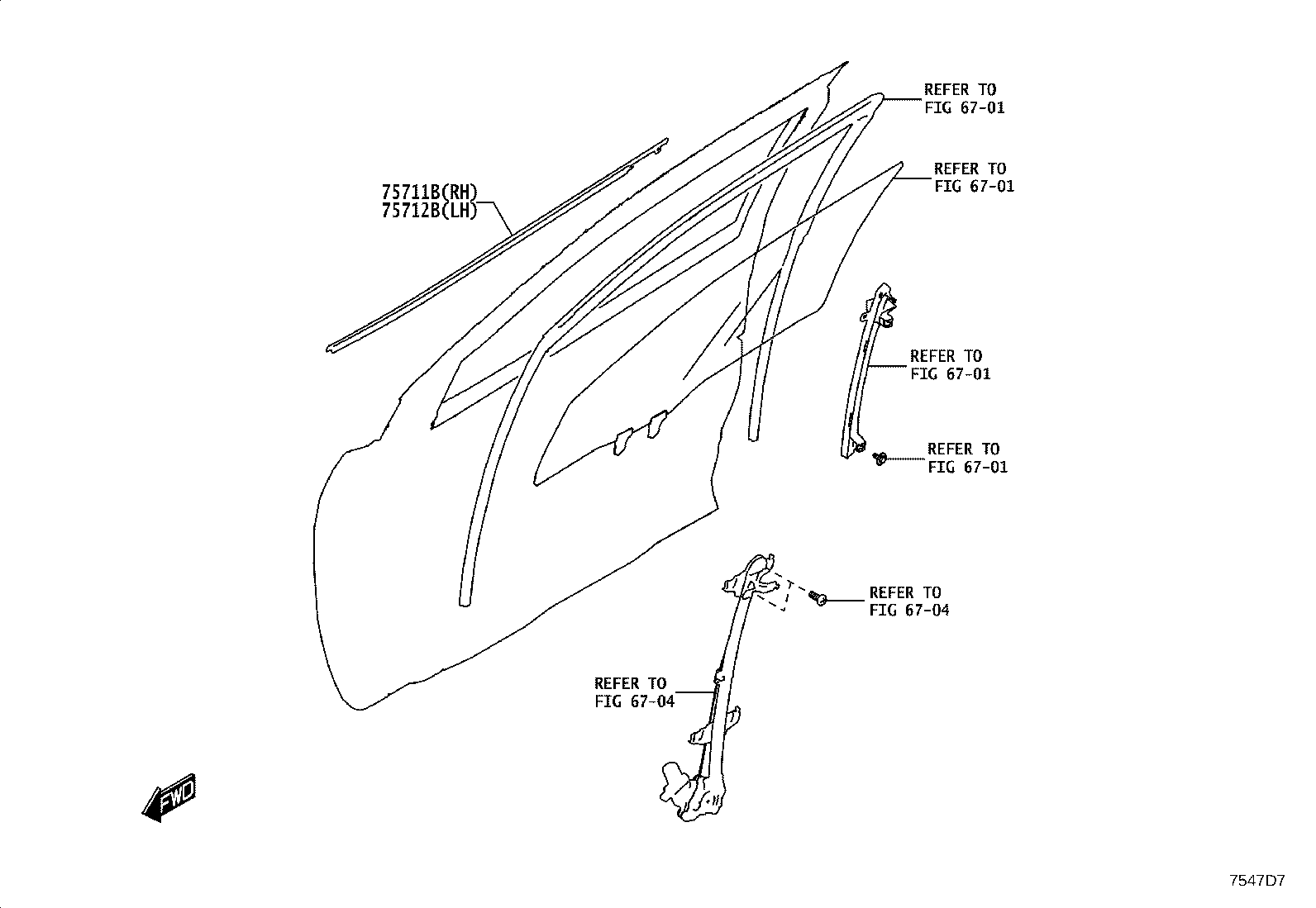 68210-WC021 MOULDING, FRONT DOOR BELT, LH product image