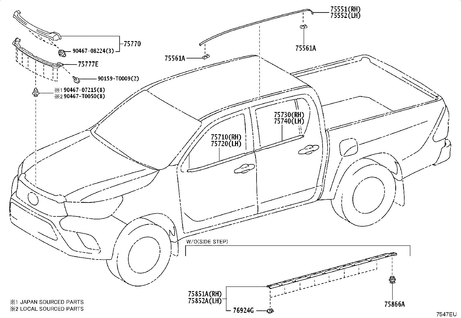 53847-YP901 MOULDING, FRONT FENDER, OUTSIDE RH product image