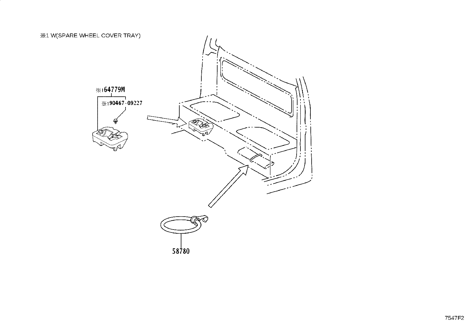 58780-0K150 BAND ASSY, TOOL BOX product image