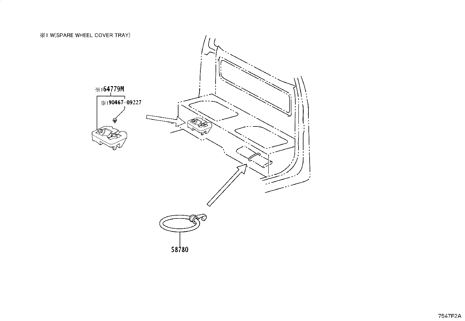 58780-0K150 BAND ASSY, TOOL BOX product image