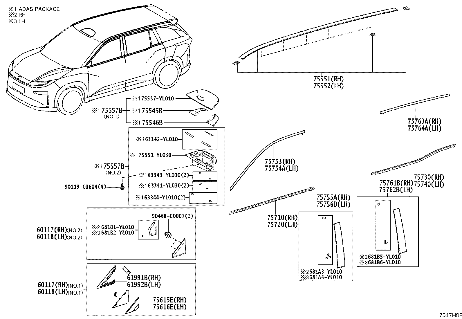 75756-YL021 COVER SUB-ASSY, FRONT PILLAR, UPR LH product image