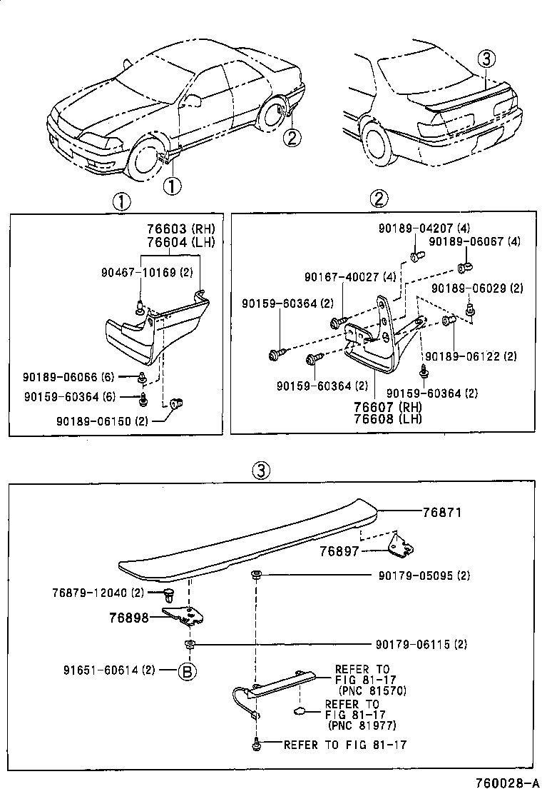 76897-22060 PROTECTOR, REAR SPOILER, SIDE RH product image