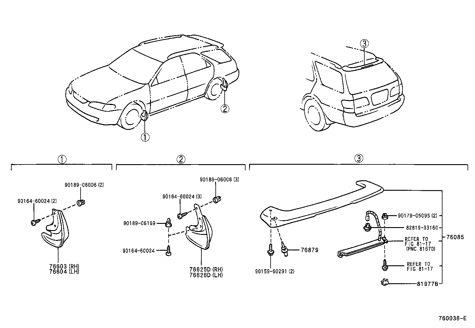 76085-33070-B2 SPOILER SUB-ASSY, REAR product image