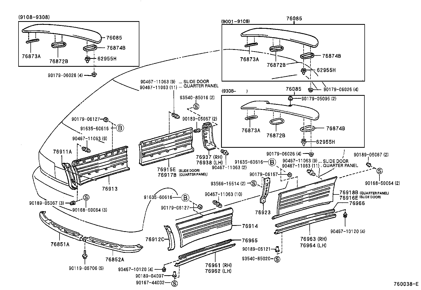 76852-28010 COVER, FRONT SPOILER, LH product image