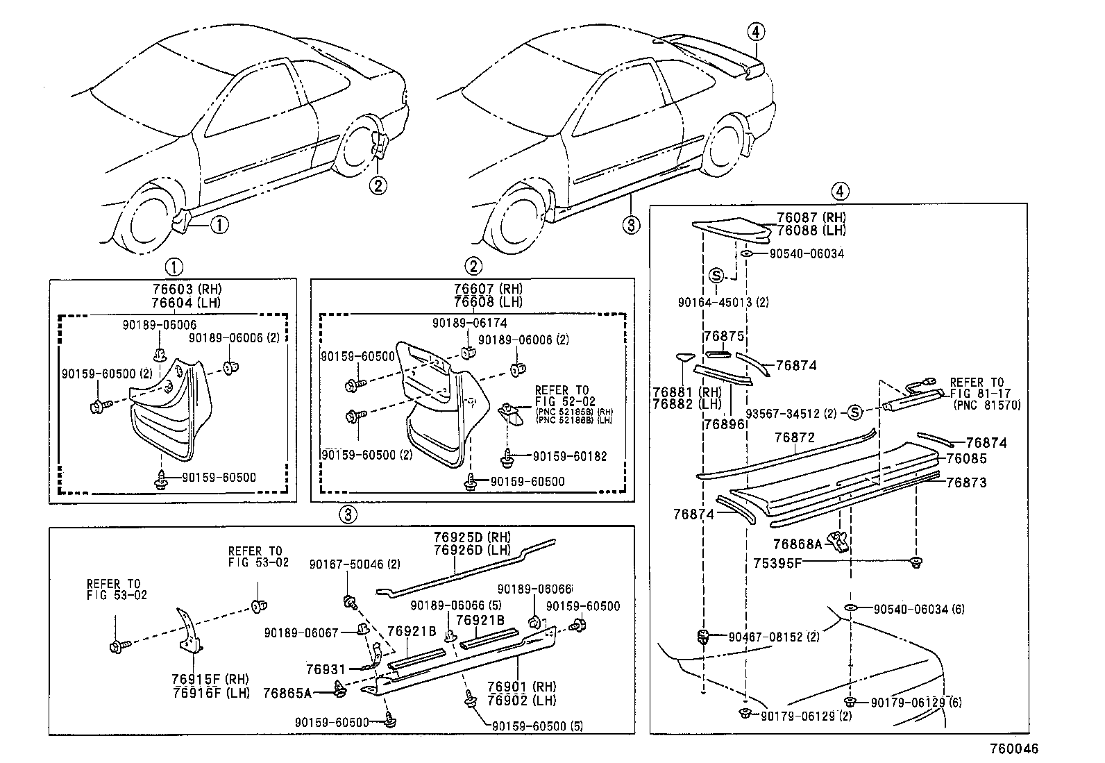 76085-12914 SPOILER SUB-ASSY, REAR product image
