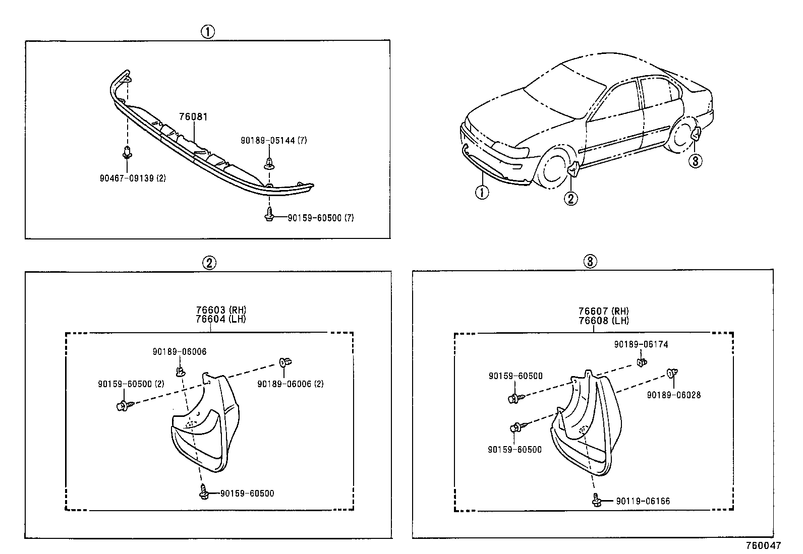 76081-12120 SPOILER SUB-ASSY, FRONT product image
