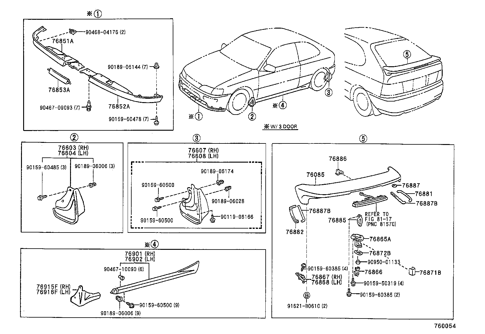 76871-12180 SPOILER SUB-ASSY, REAR product image