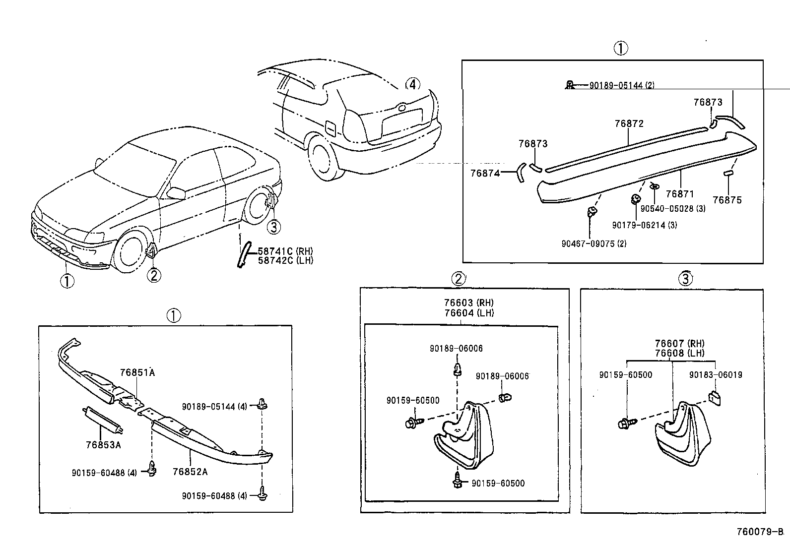 76782-12010 PROTECTOR, REAR SPOILER, LH product image