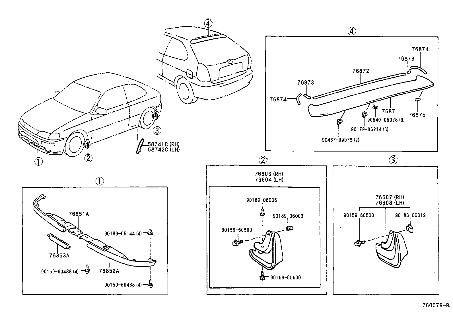 76782-12010 PROTECTOR, REAR SPOILER, LH product image