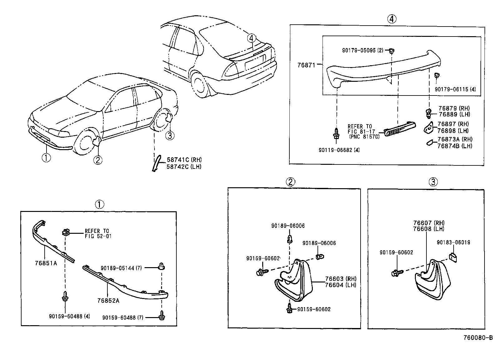 76782-12010 PROTECTOR, REAR SPOILER, LH product image