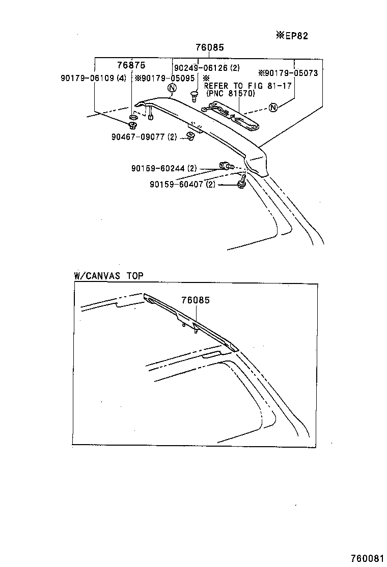 76871-10130 SPOILER SUB-ASSY, REAR product image