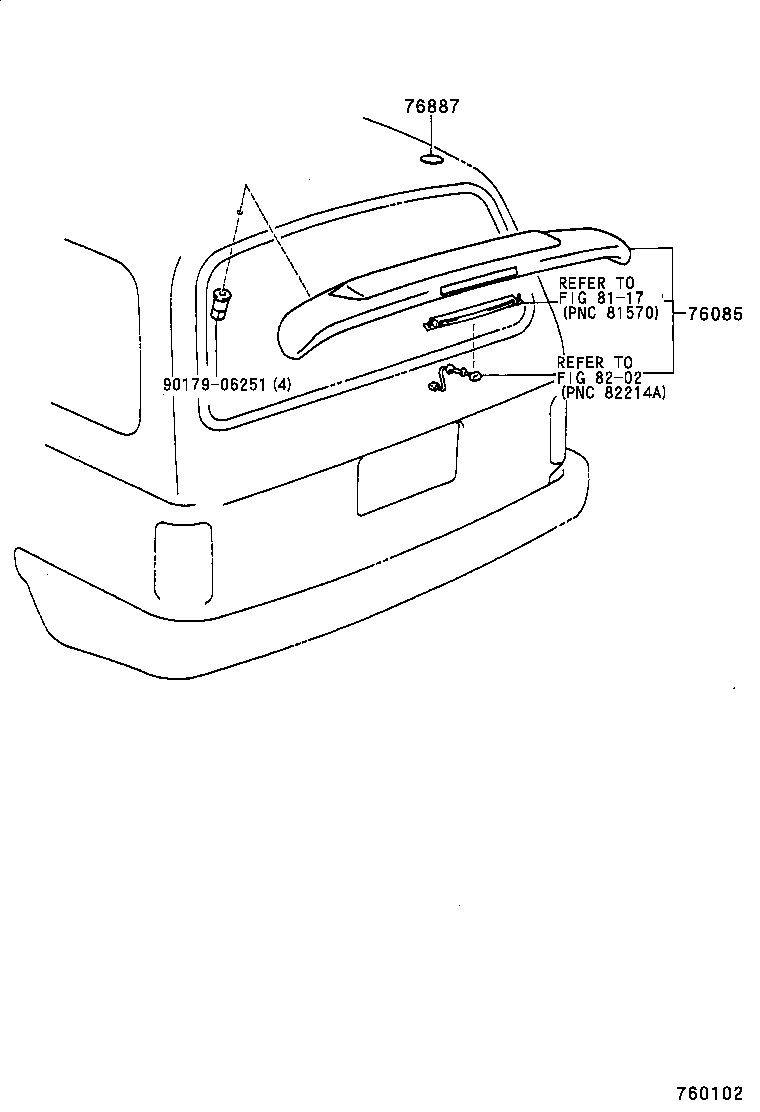 76085-35010-C0 SPOILER SUB-ASSY, REAR product image