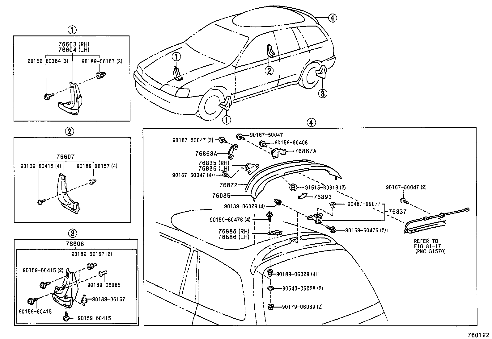 76085-21901 SPOILER SUB-ASSY, REAR product image
