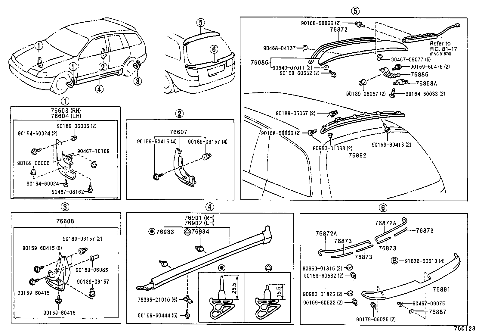 76085-21901 SPOILER SUB-ASSY, REAR product image