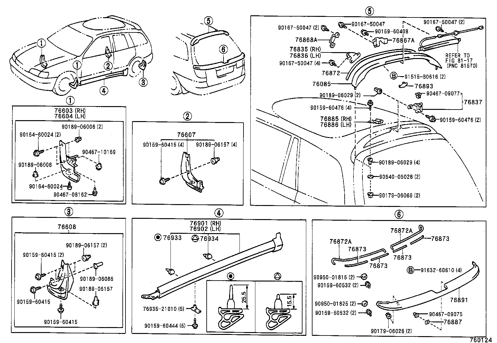 76085-21901 SPOILER SUB-ASSY, REAR product image