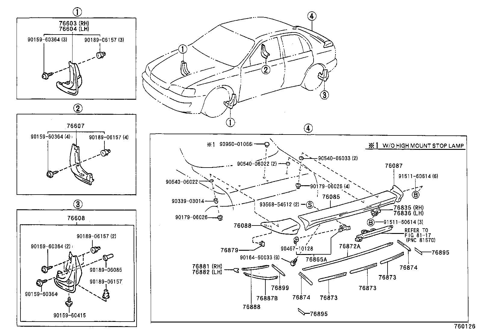 76871-20907 SPOILER SUB-ASSY, REAR product image