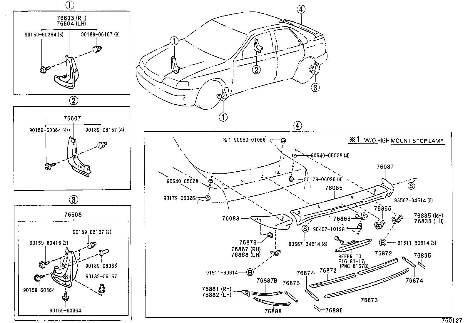 76871-20907 SPOILER SUB-ASSY, REAR product image