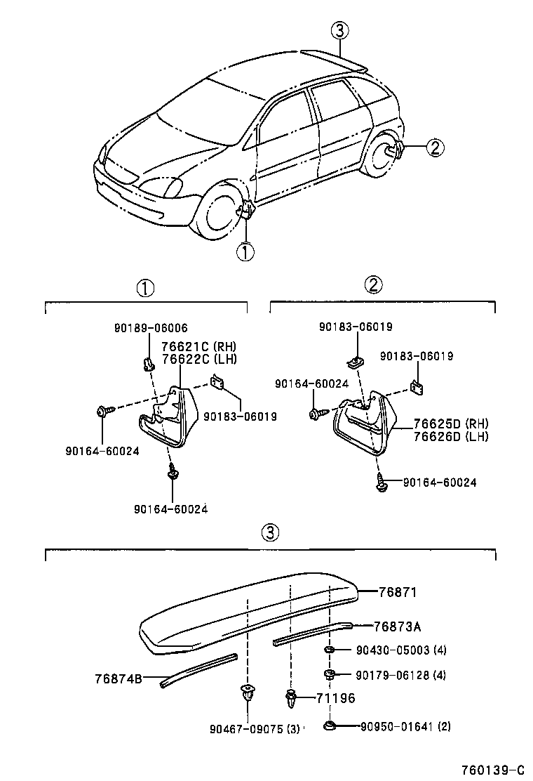 76871-44901 SPOILER, REAR product image