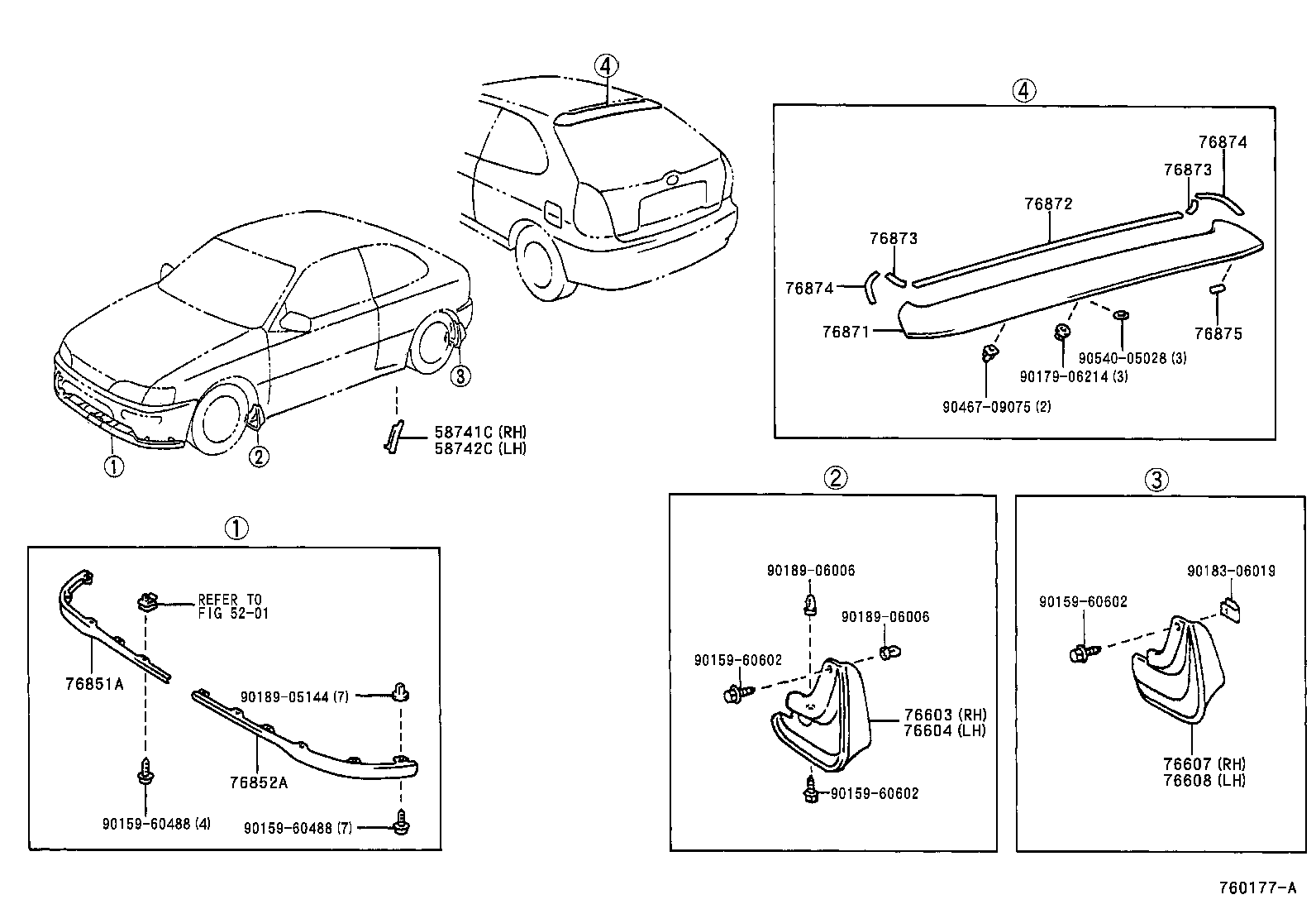 76782-12010 PROTECTOR, REAR SPOILER, LH product image
