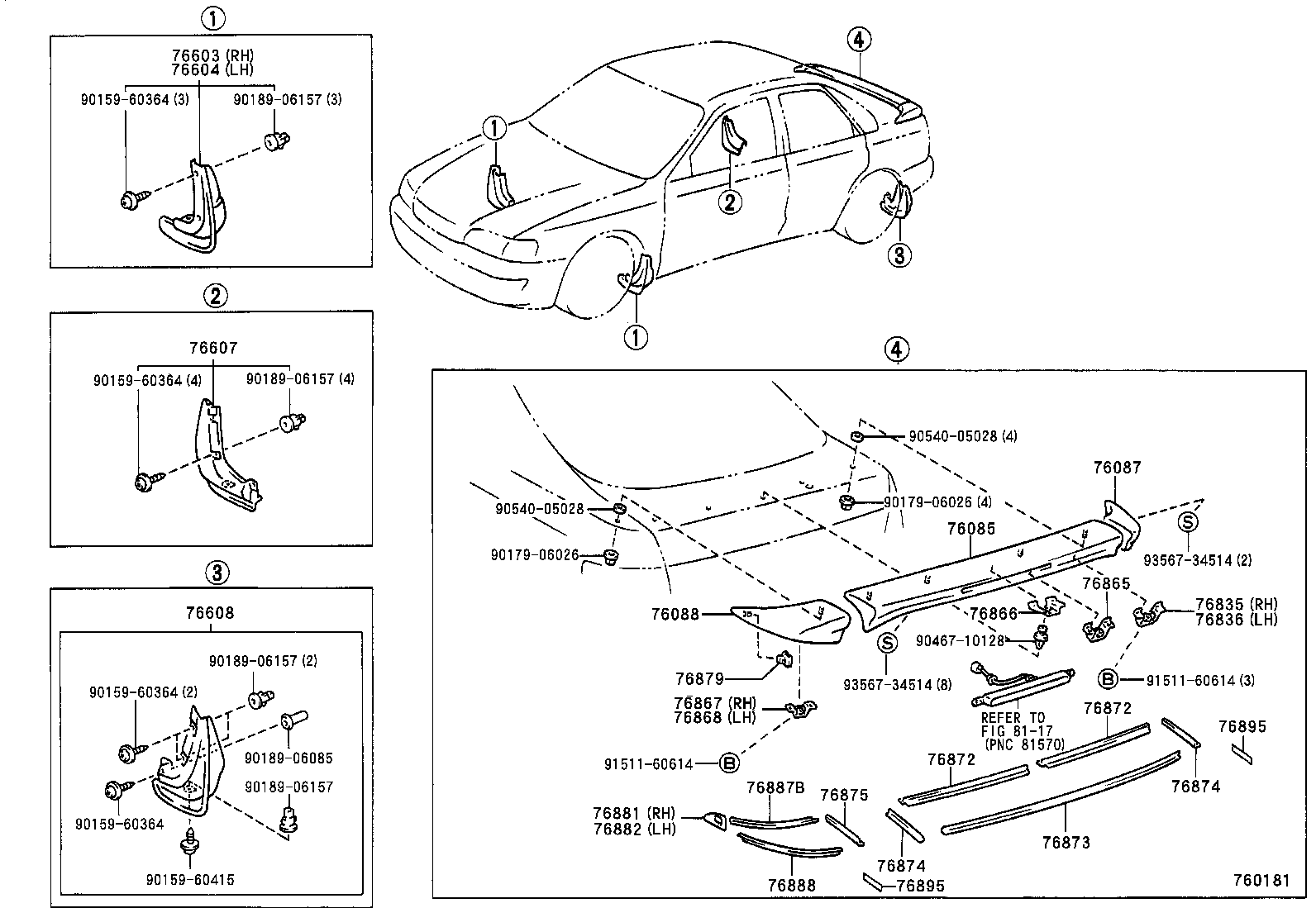 76622-29135-A1 MUDGUARD SUB-ASSY, FRONT FENDER, LH product image