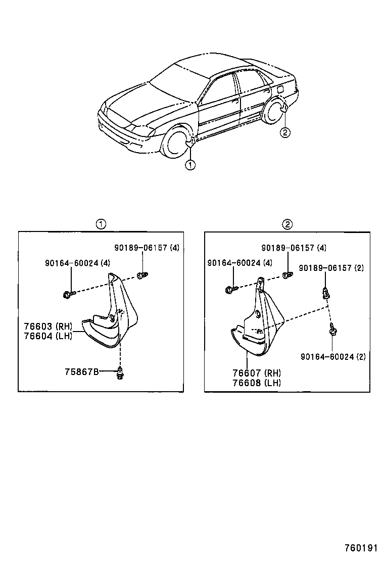 75867-41010 CLIP, ROCKER PANEL MOULDING product image