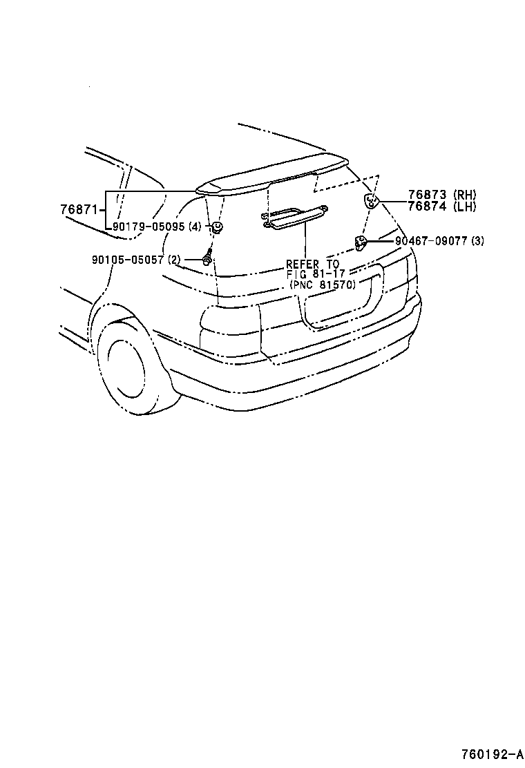 76871-44902 SPOILER, REAR product image