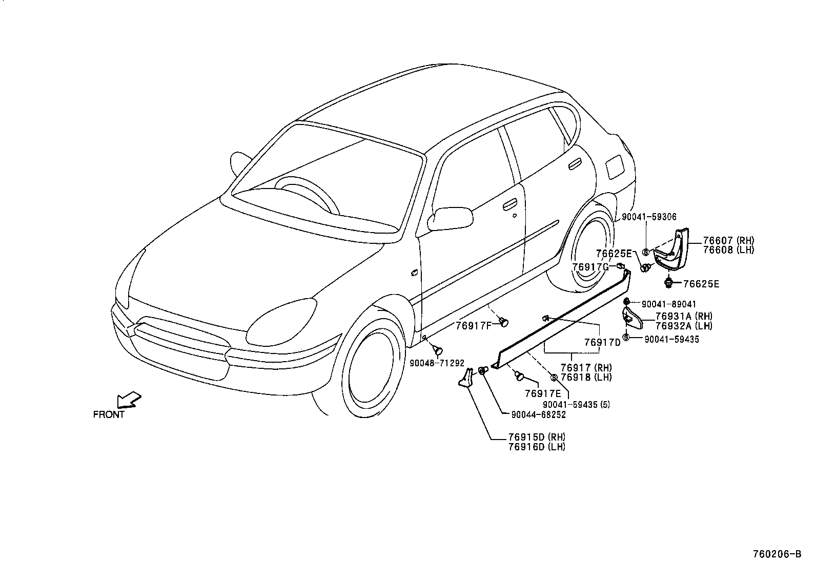 76803-97401 PROTECTOR, REAR SPOILER, NO.1 product image