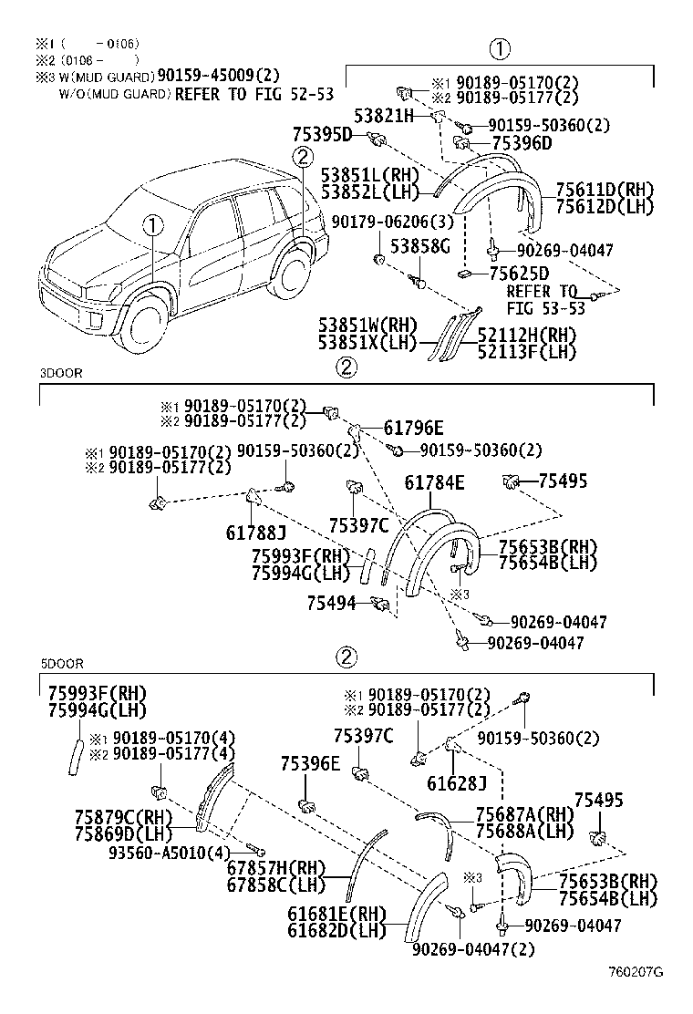 76791-42010 BRACKET, REAR SPOILER product image